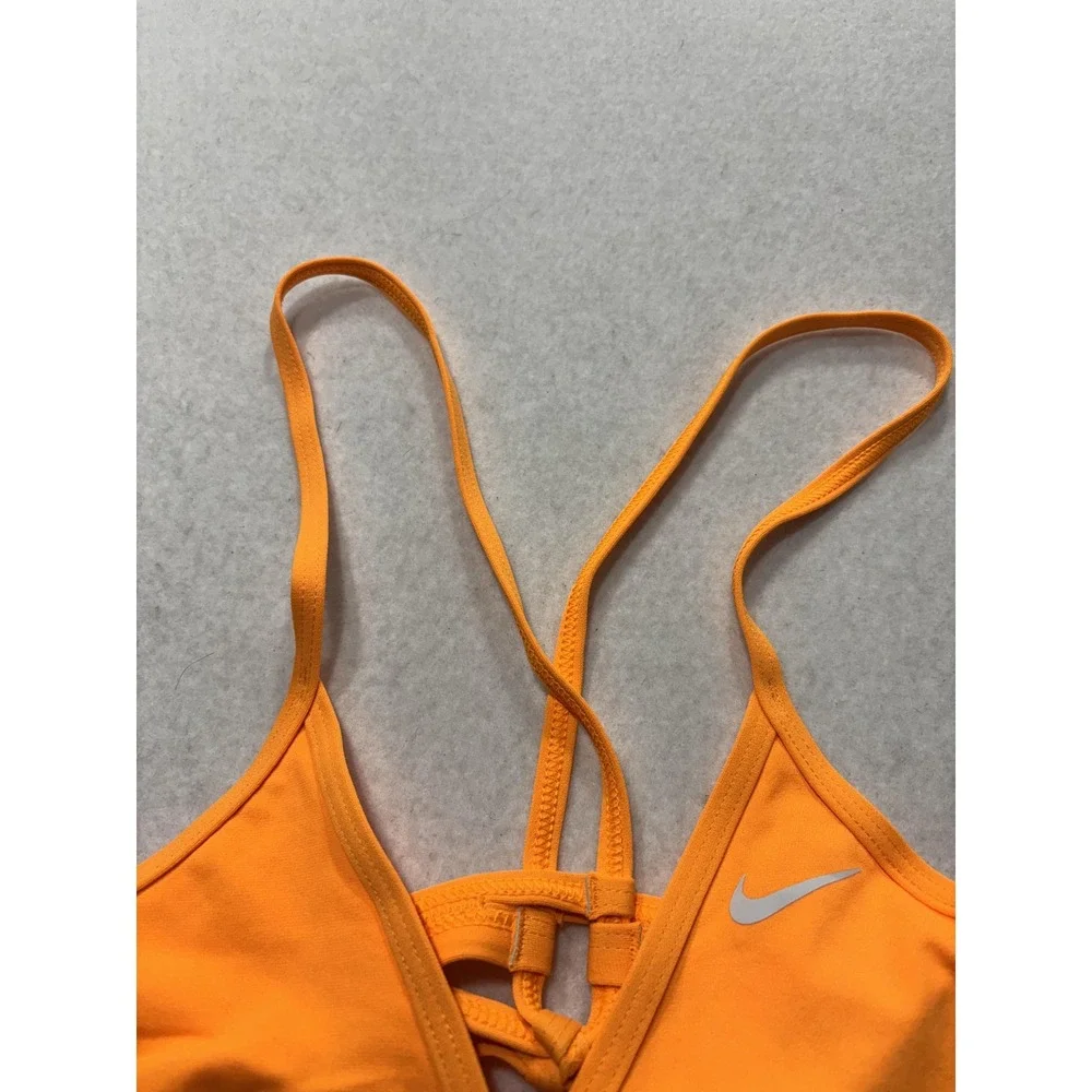 Nike Swim Bikini Top Womens XS Orange Triangle Hydrastrong NESSB002-825 NEW